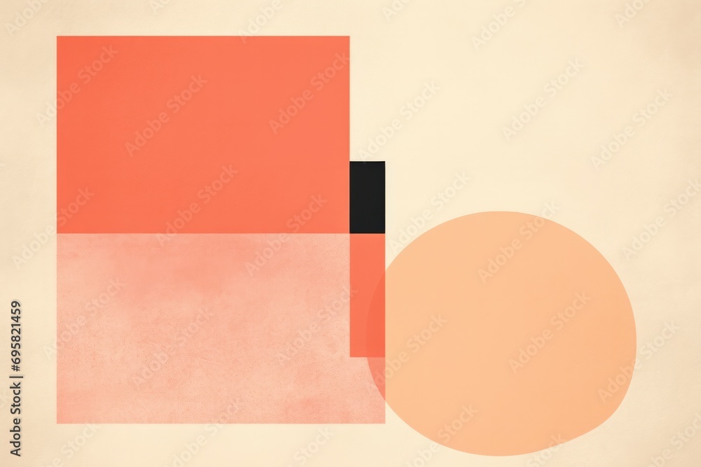 Fototapeta premium Abstract peach fuzz background with circles. Vector illustration