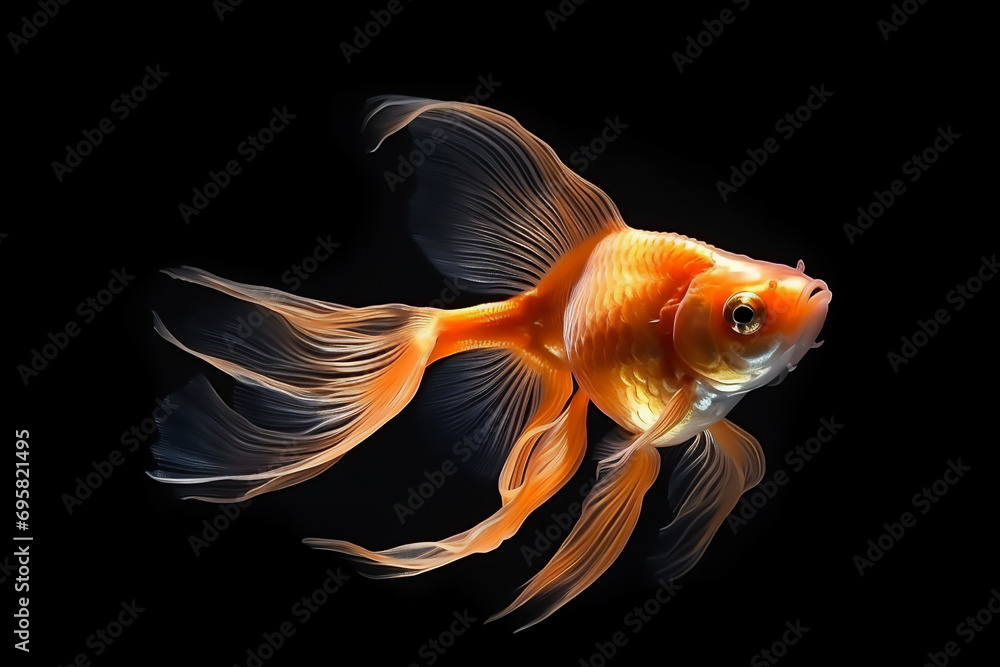 goldfish in aquarium in close up and detail goldfish in aquarium in close up and detail