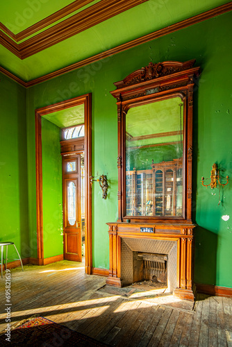 Canvas Print The abandoned freemason headquarter in France.