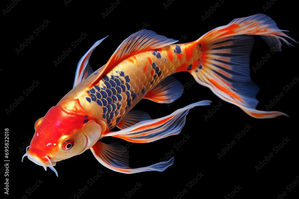 Photo & Art Print gold koi fish in close up and detail, Maizal