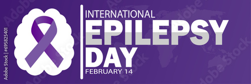 International Epilepsy Day. February 14. Holiday concept. Template for background, banner, card, poster with text inscription. Vector illustration