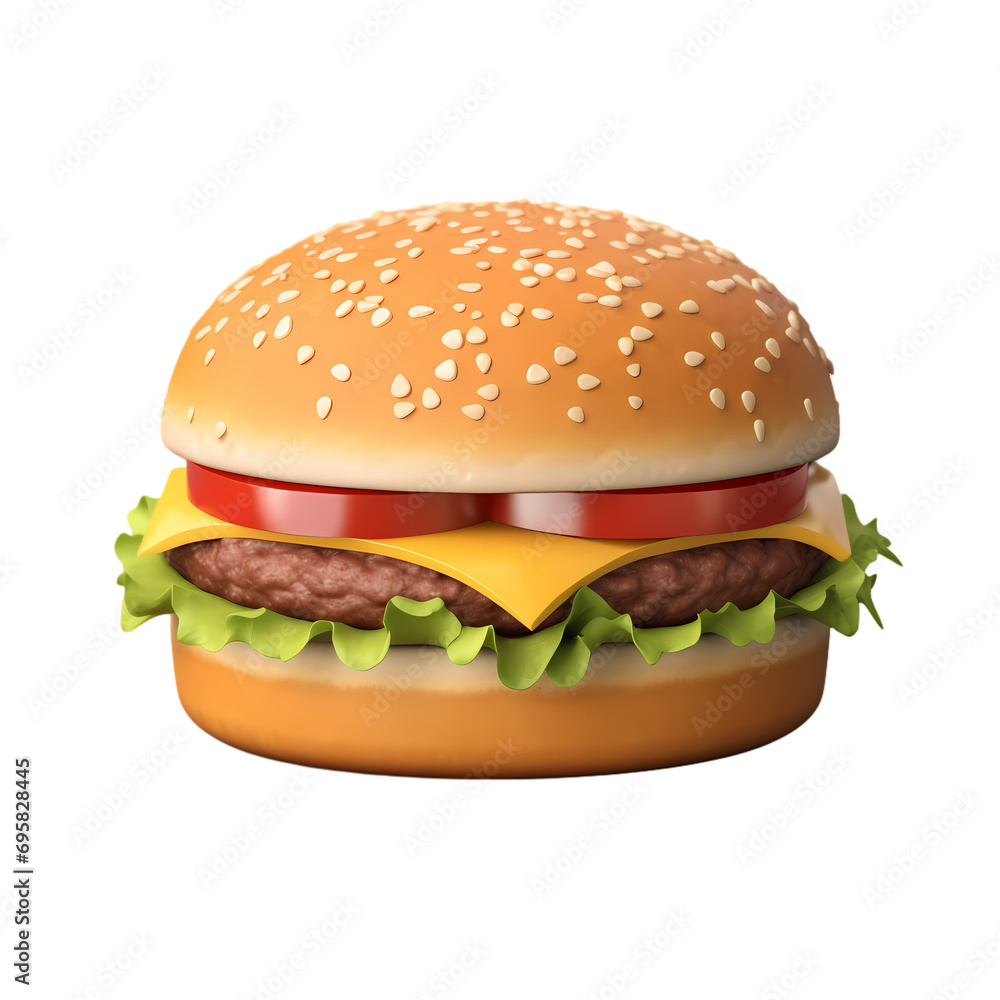 Burger isolated on transparent background Burger isolated on transparent background