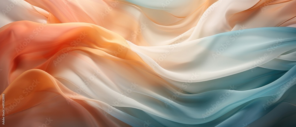 Flowing Silk Fabric in Gentle Breeze