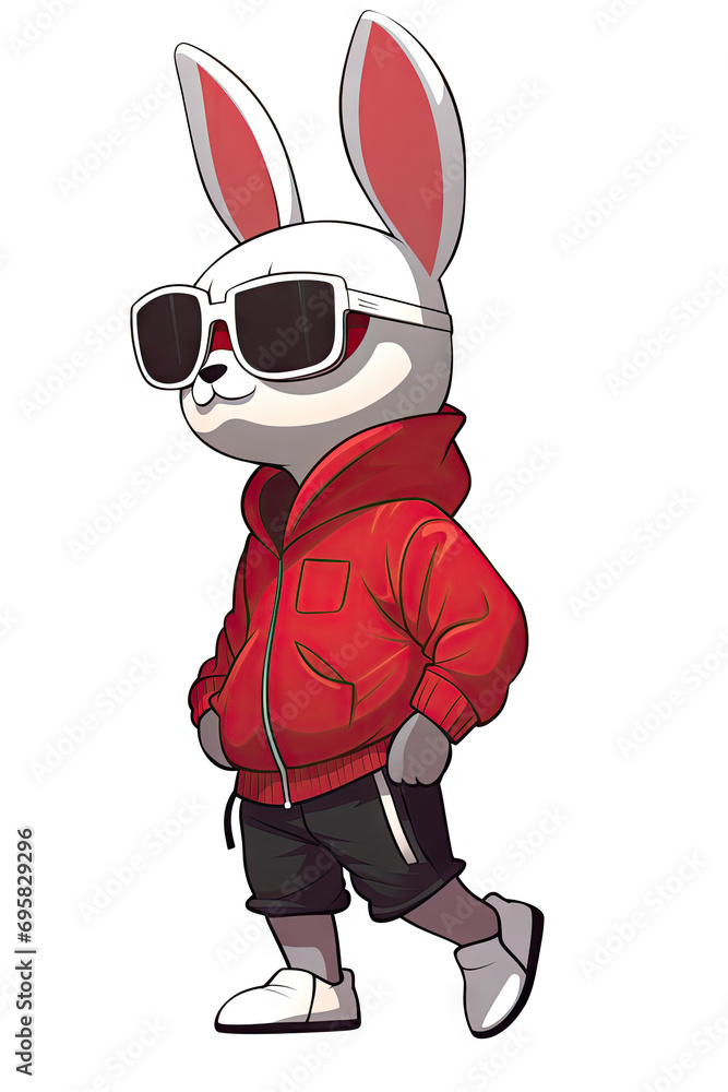 Cute Cartoon Rabbit Illustration,Anthropomorphic Creature Cute Cartoon Rabbit Illustration,Anthropomorphic Creature