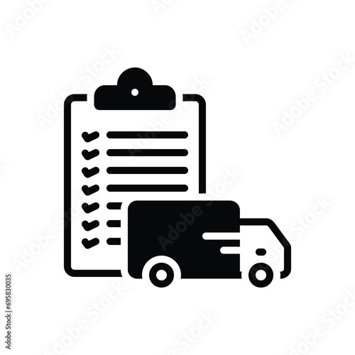 Black solid icon for customs clearance