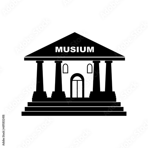 museum building vector icon illustration