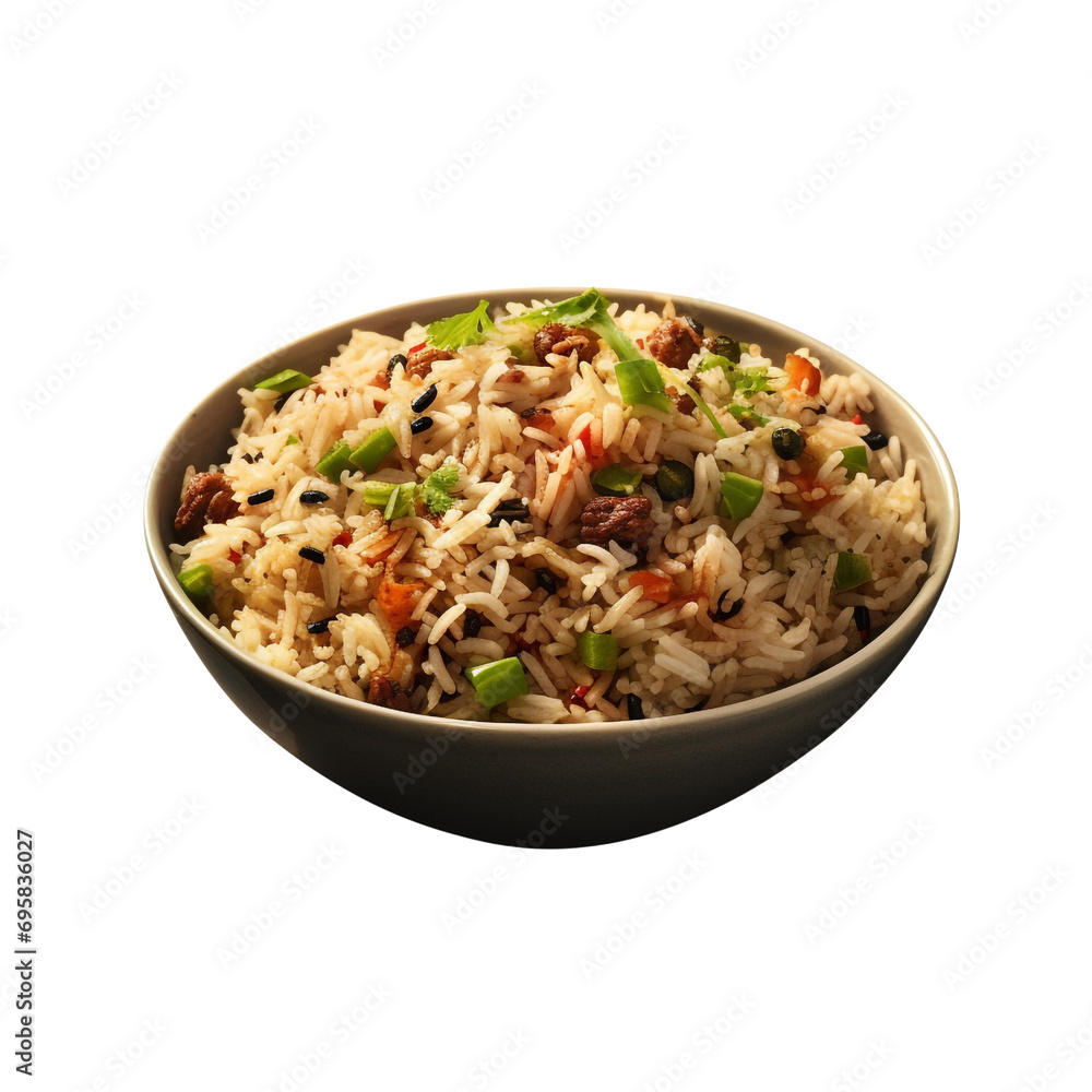 Dirty rice isolated on transparent background Dirty rice isolated on transparent background