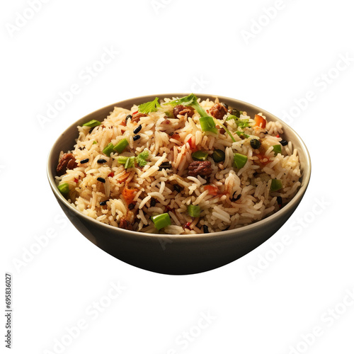 Dirty rice isolated on transparent background
