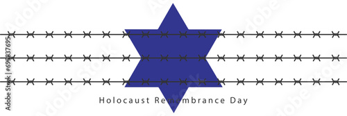 International Holocaust Remembrance Day vector. Star of David . January 27. Important day