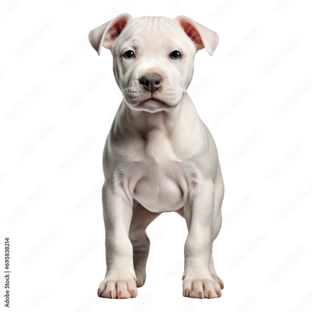Baby cute dogo argentino dog isolated on transparent or white background Baby cute dogo argentino dog isolated on transparent or white background