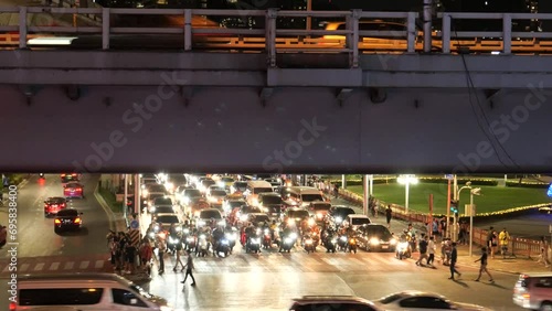 Wallpaper Mural Traffic in Asian capital city of Bangkok Torontodigital.ca