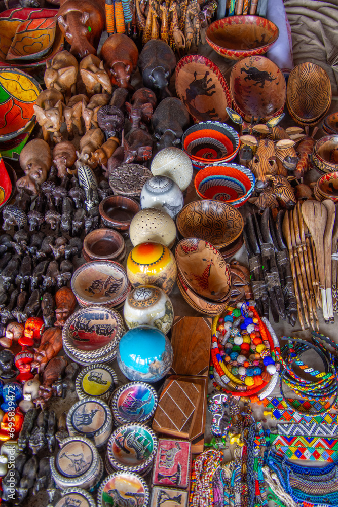 Lovely travel souvenirs available at a kiosk in South Africa