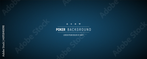 Blue background for Poker or Casino. Vector template for your design.