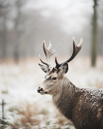 Deer in winter © Peter
