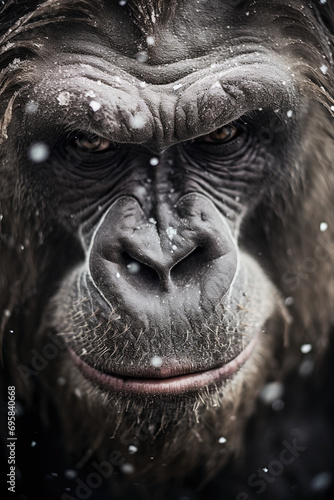 Gorilla in winter