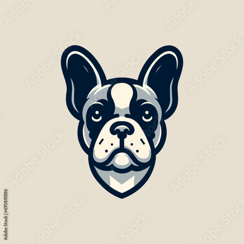 French Bulldog Mascot Logo Illustration photo
