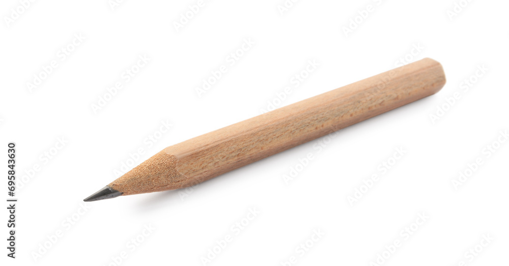 Obraz premium Sharp graphite pencil isolated on white. School stationery