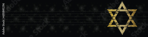 International Holocaust Remembrance Day vector. Star of David . January 27. Important day