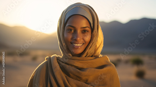 Beautiful woman with hijab.