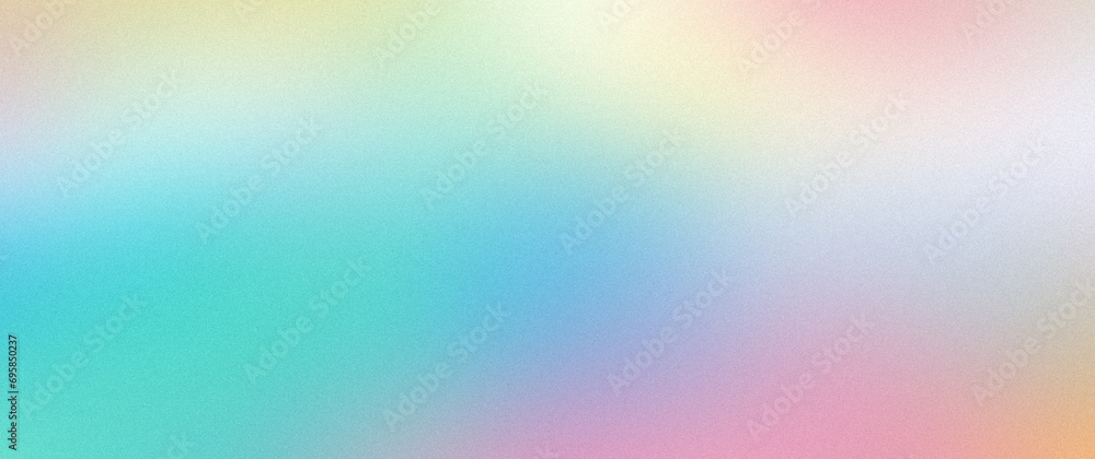 Abstract noisy gradient background of multicolored pastel turquoise pink colors. Color palette, colorful pattern with a soft noise effect. Holographic blurred grainy gradient banner texture Abstract noisy gradient background of multicolored pastel turquoise pink colors. Color palette, colorful pattern with a soft noise effect. Holographic blurred grainy gradient banner texture