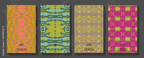 Floral engraving frame set.