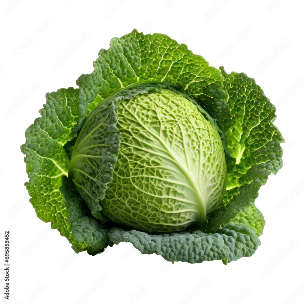 Green cabbage on transparent background. Design for organic shops, grocery shops and markets. Green cabbage on transparent background. Design for organic shops, grocery shops and markets.