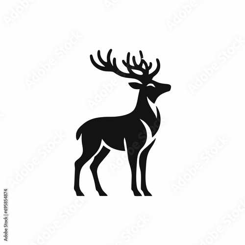 Deer silhouette minimalist logo design inspiration © IrelDraw