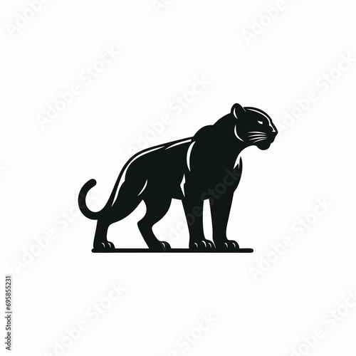 Leopard silhouette minimalist logo design inspiration