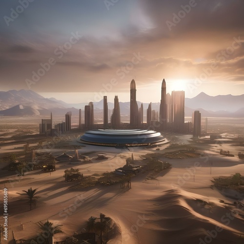 A civilization living in giant  mobile cities that traverse a desert planet3