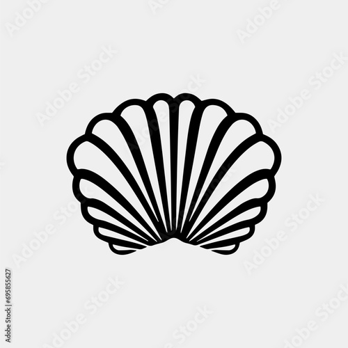 shell icon vector isolated on white background for your web and mobile app design  shell logo concept