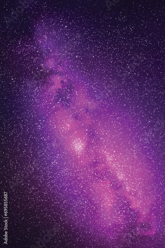 Milky Way, stars and nebula. Night starry sky. Space vector background.