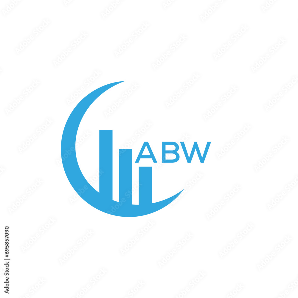 ABW letter logo design on black background. ABW creative initials letter logo concept. ABW letter design.
