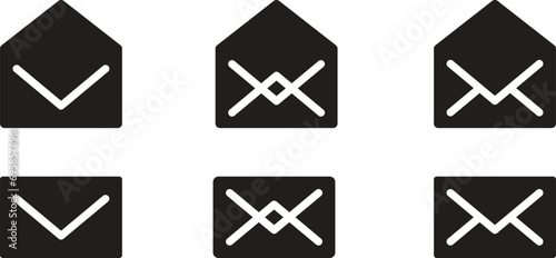 Set of mail icon. Vector gmail icon design. Trendy mail symbol illustration photo