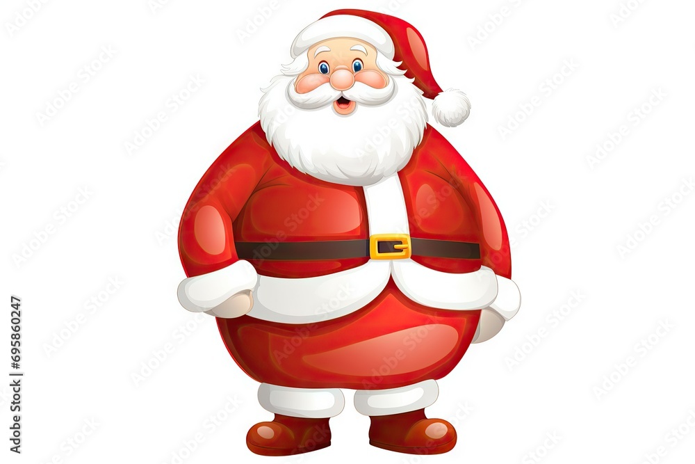 Cute happy and adorable Santa Clause illustration on white background Cute happy and adorable Santa Clause illustration on white background