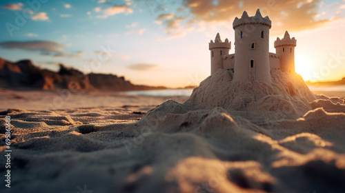 砂で作ったお城 photo