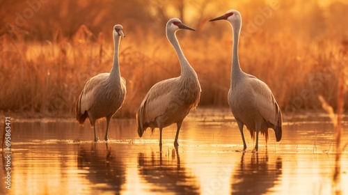 Sandhill Cranes at Crex Meadows Wildlife Area. photo