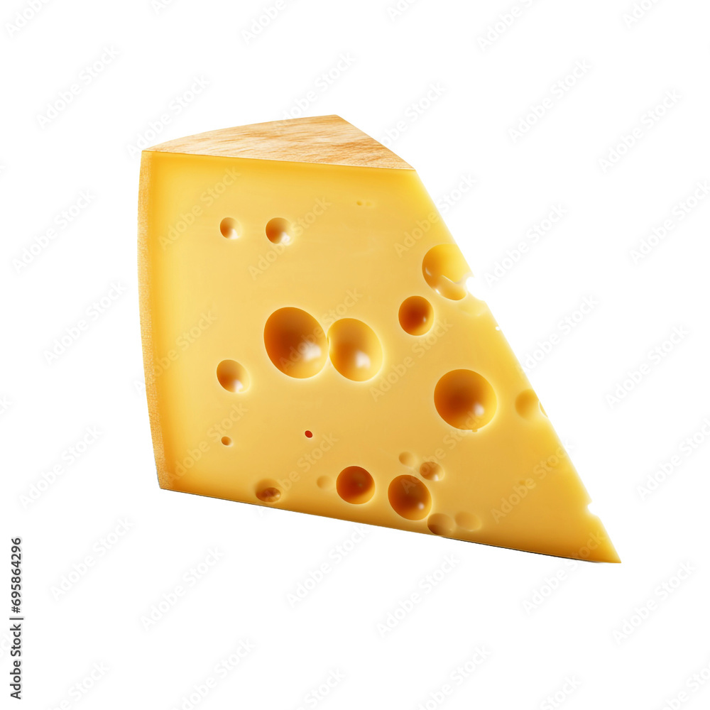 Edam cheese isolated on transparent background