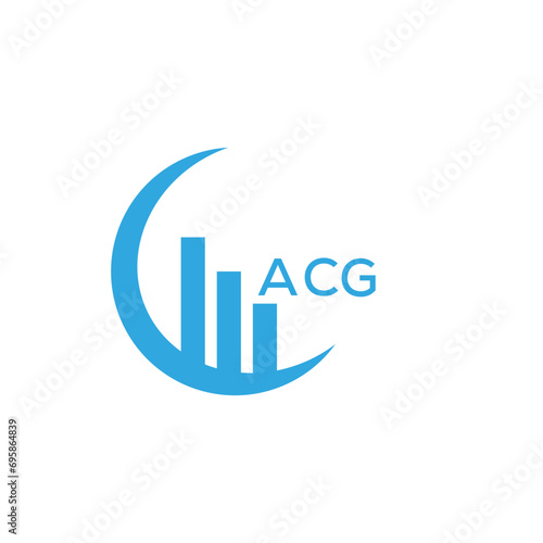 ACG letter logo design on black background. ACG creative initials letter logo concept. ACG letter design.
 photo