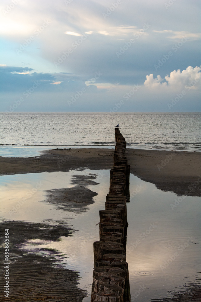 Breakwater on the Baltic Sea coast Breakwater on the Baltic Sea coast