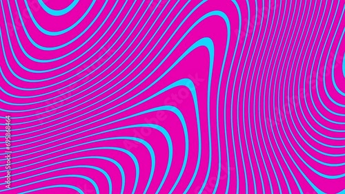 Abstract wavy pink blue marble lines motion video background