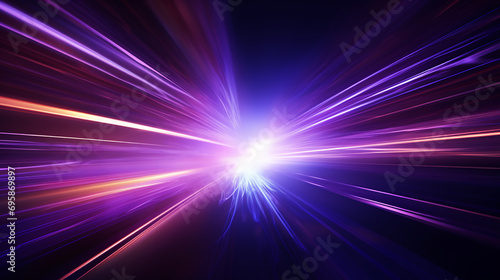 blue, purple glowing. Magical explosion with colorful speed glow. Abstract star or sun. Explosion effect. Fast motion effect. Overlays, overlay, light transition, effects sunlight, lens flare, light. photo