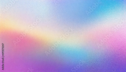 abstract pastel holographic blurred grainy gradient banner background texture colorful digital grain soft noise effect pattern lo fi multicolor vintage retro design photo