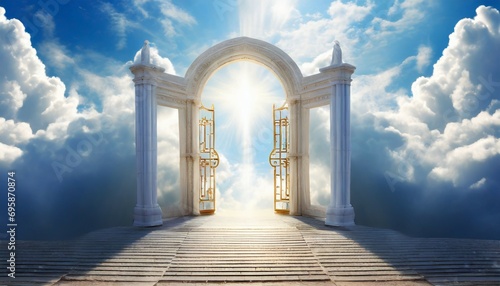 majestic afterlife entrance gates of heaven entrance to meeting god generative ai
