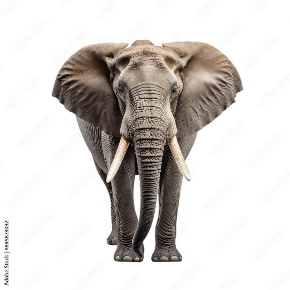 Isolated Elephant on Transparent Background