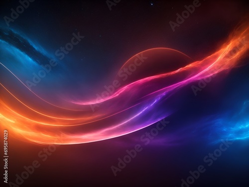 Futuristic art background with glowing and vibrant colors.