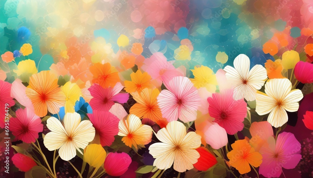 colorful flower abstract background