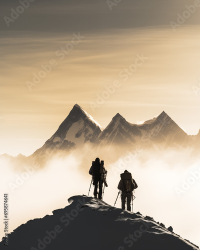 hiker in the mountains of Chili.