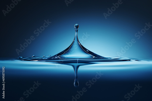 A minimalist image of a drop of water creating ripples, representing the impact of individual actions.