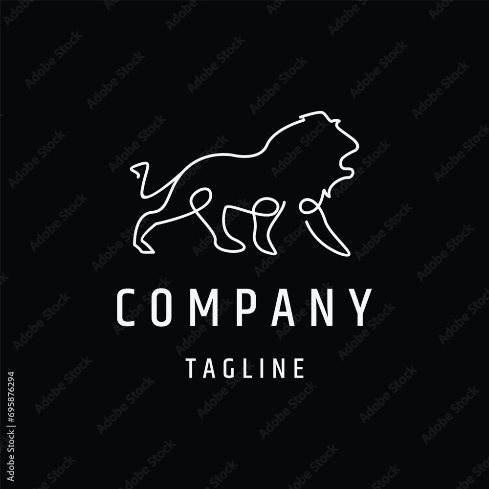 Lion logo concept design template element vector illustration