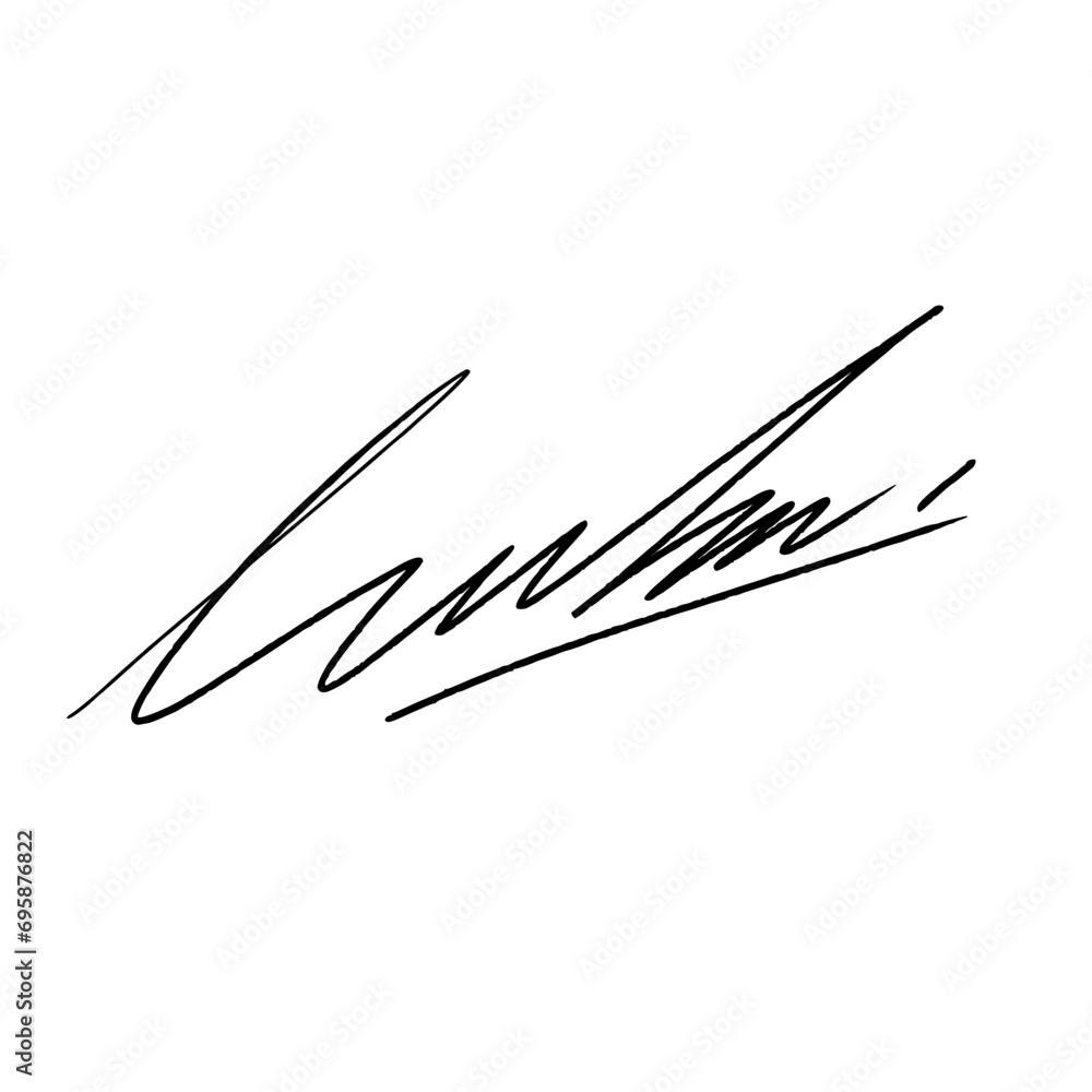 Abstract signature idea starting letter L. Vector with black writing and transparent background. Abstract signature idea starting letter L. Vector with black writing and transparent background.